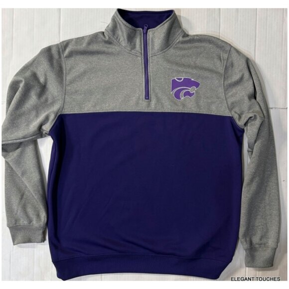Kansas State KSU K-State Wildcats Half Zip Pullover Sweatshirt XL Unisex - Picture 1 of 14